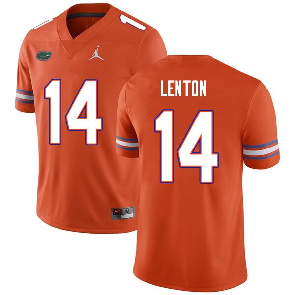 Men #14 Quincy Lenton Florida Gators College Football Jerseys Orange